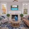 clubhouse with a fireplace